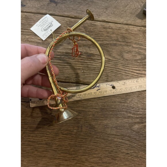 Mini Decorative Brass French Horn By Santa’s Workbench - Picture 5 of 5